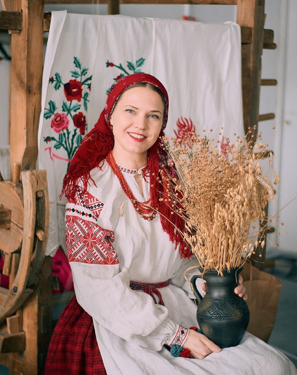 Women in Slavic costumes in Dubai