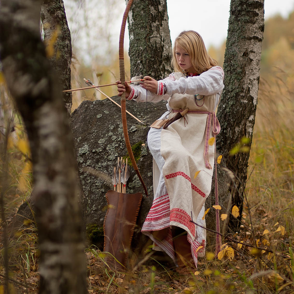 Sexy photo Girls in Slavic costumes in Dubai